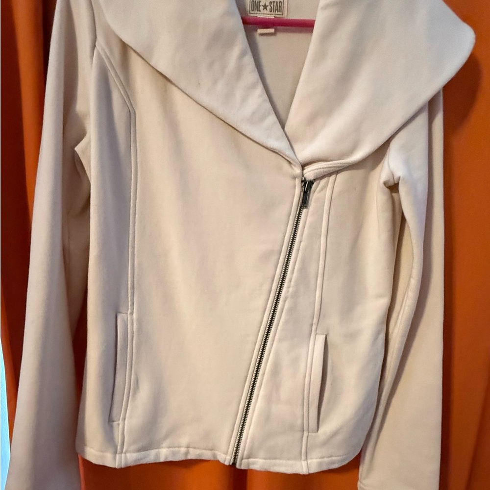 Converse Women's Off-White asymmetrical jacket -NWT